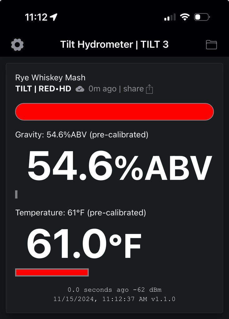 Tilt Spirits™ Hydrometer for Measuring Alcohol Percentage (20-100% ABV)